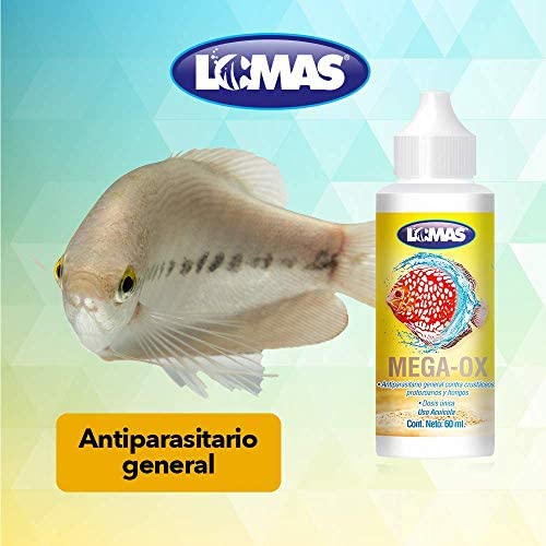 MEDICAMENTO P/ AGUA DULCE LOMAS MEGA OX 60 ML.