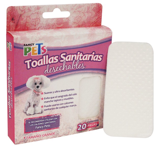 TOALLA FANCY PETS SANITARIAS GDE 20 PZAS