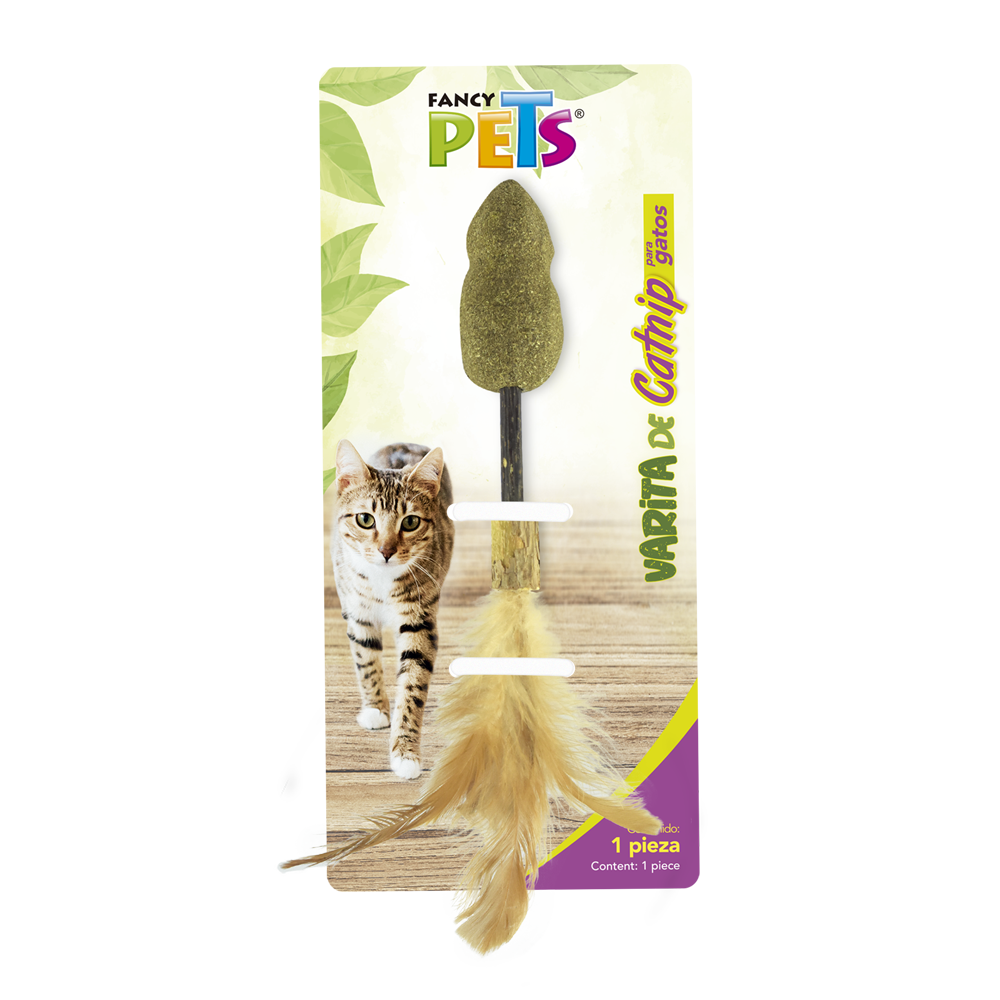 VARITA FANCY PETS DE CATNIP RATON C/PLUMA